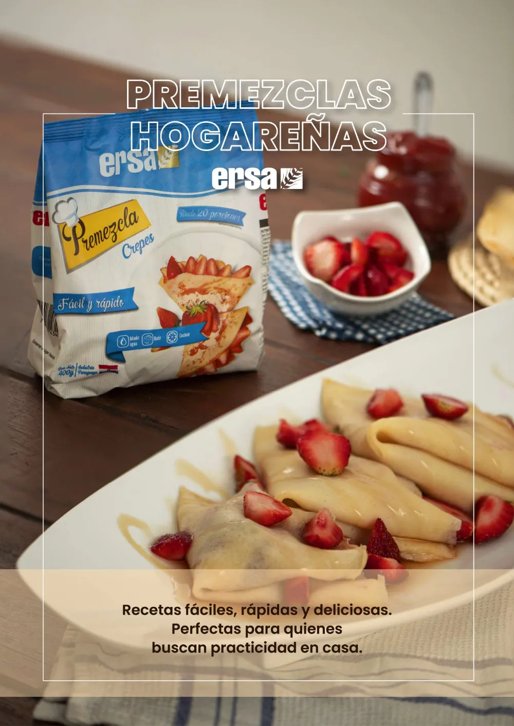 Crepes con frutillas